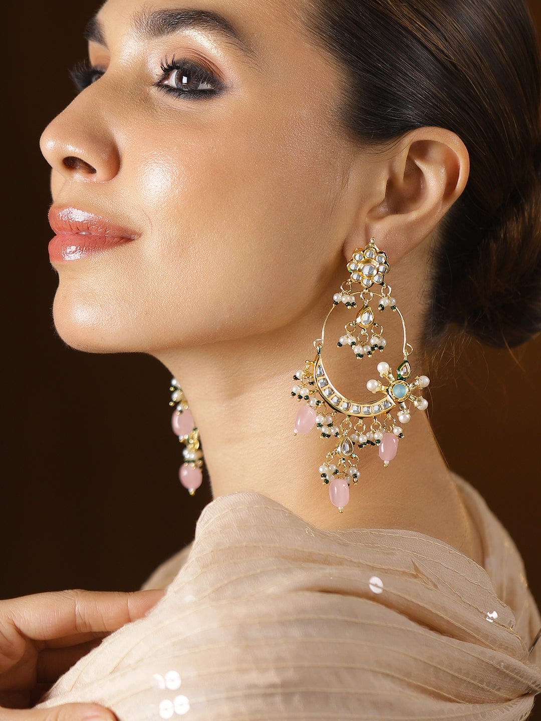rubans-22k-gold-plated-pachi-kundan-chandbali-earrings-with-rosy-pink-drops-w