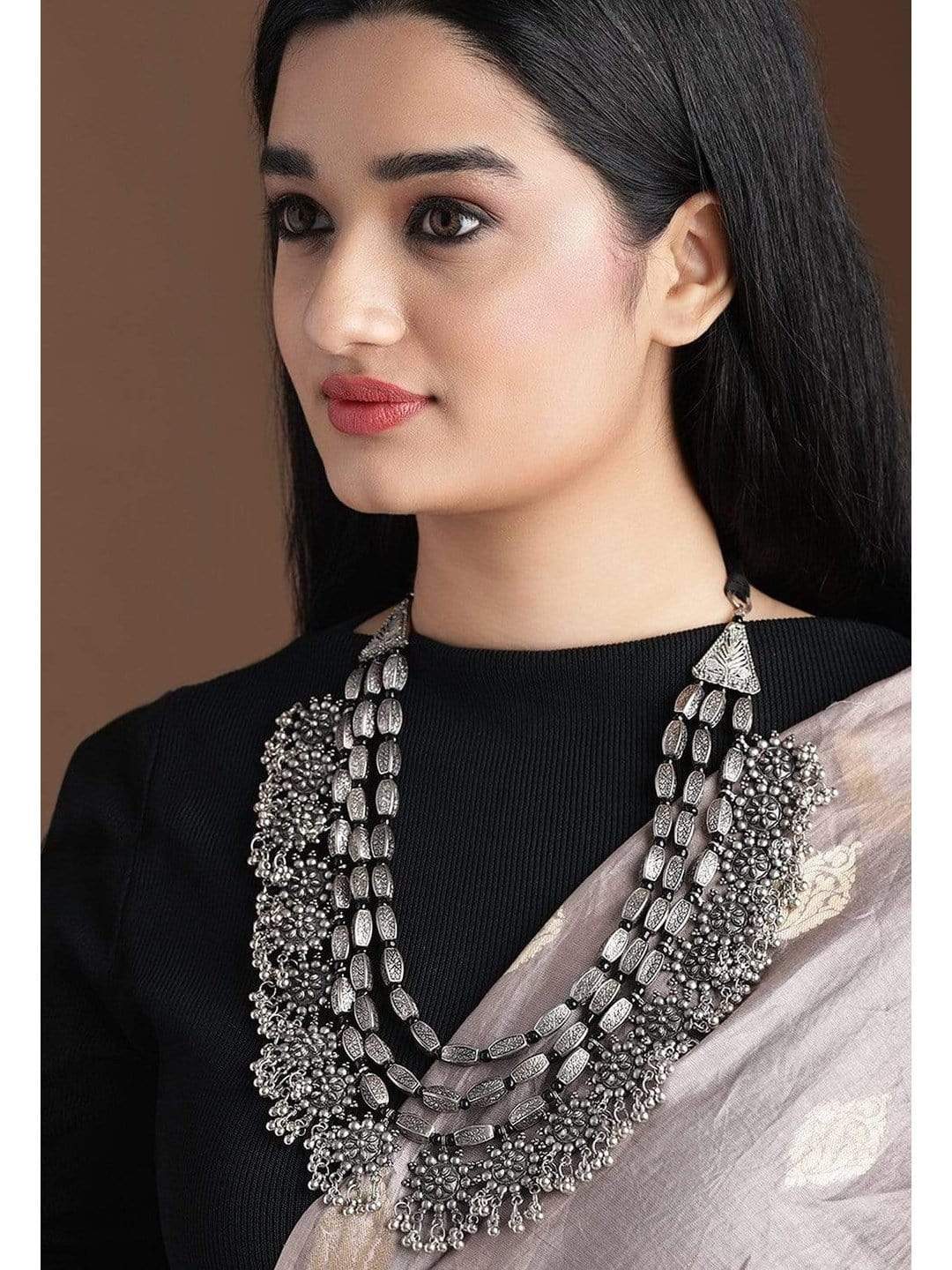 rubans-oxidised-silver-toned-embellished-with-mirror-multilayer-statement-nec