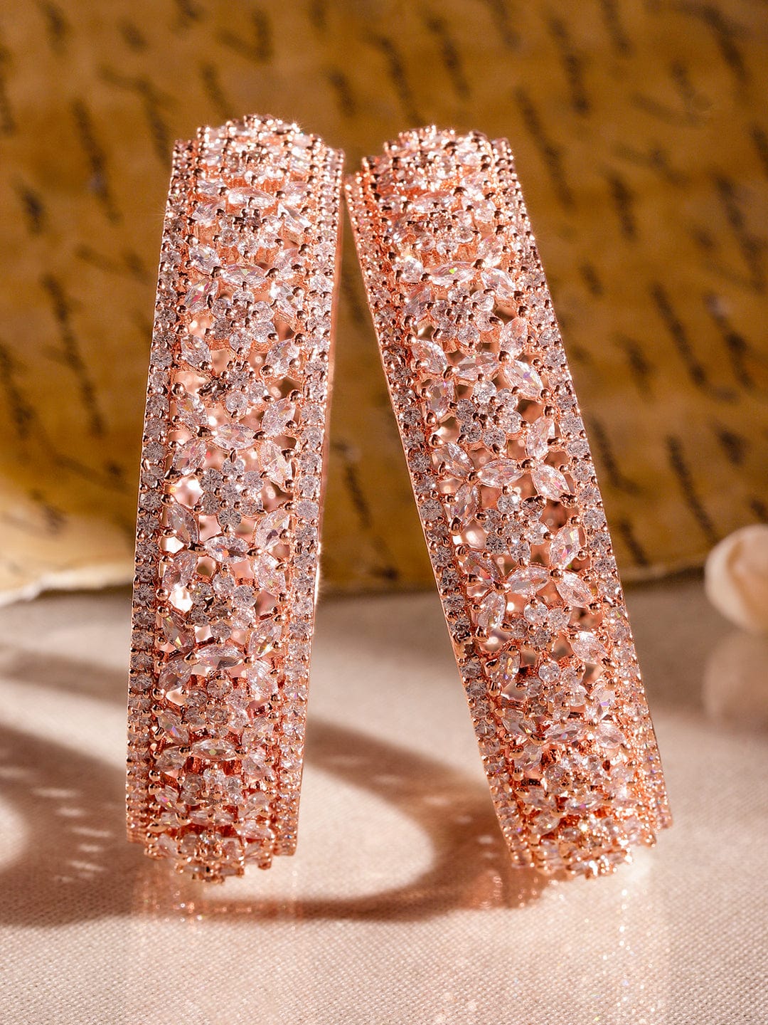 rubans-set-of-2-22k-rose-gold-plated-zirconia-stone-studded-bangles-floral-design-bangles-bracelets-1152446461