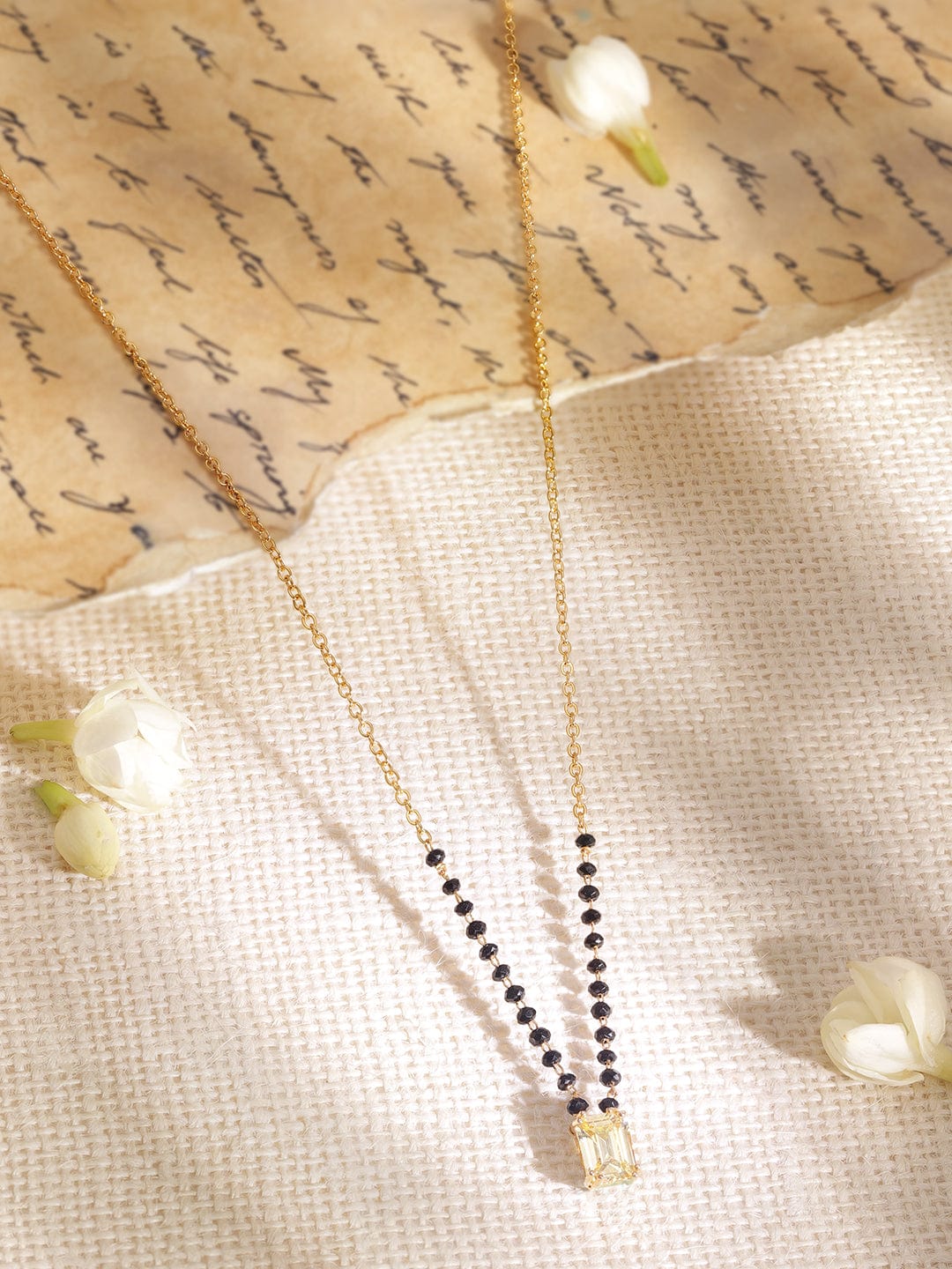 rubans-women-s-18kt-gold-plated-black-beaded-stone-studded-mangalsutra-neckla